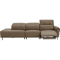  顾家家居 KUKA  云端系列 90.DK.6185B 电动功能沙发 3人位左电动自由躺右 橡木咖