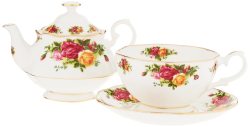 Royal Albert 骨瓷餐具茶具咖啡杯英式下午茶套装 老镇玫瑰