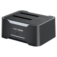  阿卡西斯 ACASIS  硬盘底座2.5/3.5英寸笔记本台式SATA串口SSD固态移动机械双盘位外置外接硬盘盒子拷贝机EC-6104