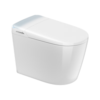 浪鲸（SSWW）卫浴幻光智能马桶无水压自动翻盖泡沫盾杀菌家用坐便器056B-305-1 305/300mm