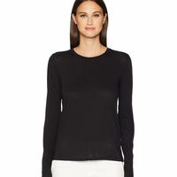 VINCE 女式 时尚T恤 Vr60783189 圆领 长袖 经典版型 Black 尺码Medium