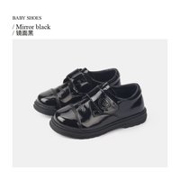 泰兰尼斯女宝宝汉服鞋软底休闲鞋公主小皮鞋可爱古风童鞋 /镜/面//黑// 30码