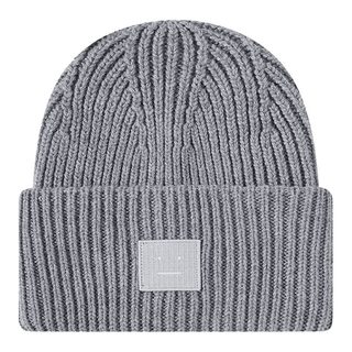 Acne Studios 羊毛黑色笑脸针织毛线帽纯羊毛针织帽