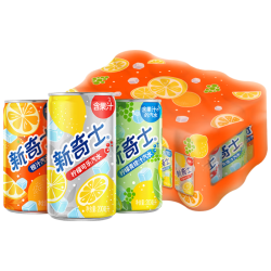 屈臣氏 新奇士汽水 含果汁的汽水 碳酸饮料 混合200ml*12罐