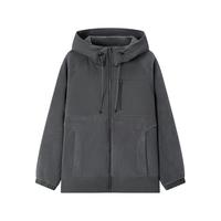 森马（Semir）[商场同款]夹克男毛绒外套2024冬季新款宽松连帽棉服潮流拼接
