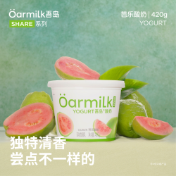 Oarmilk 无蔗糖低糖蜜桃草莓多口味酸奶 420g*1桶（拍4赠80g*3杯）