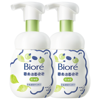 花王 碧柔（Biore）泡泡熊洁面泡沫 温和氨基酸洗面奶套装礼物 2瓶 控油型