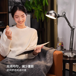 宜家（IKEA）FORSA芙萨台灯书桌灯办公桌可调节装饰简约寝室床头灯 银色（不含灯泡）