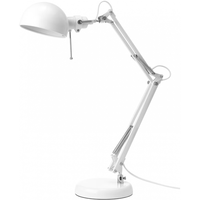 宜家 FORSA芙萨台灯书桌灯办公桌可调节装饰简约寝室床头灯 白色（不含灯泡）