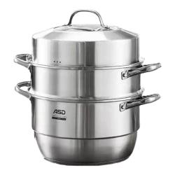 爱仕达 ZS28G7WG 304不锈钢蒸锅 28cm 高拱盖加高