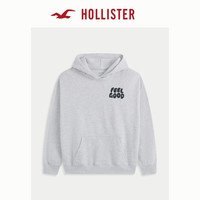 HOLLISTER 25秋冬季美式经典LOGO保暖抓绒连帽卫衣