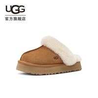 UGG 秋季女士经典舒适厚底毛拖包头休闲懒人毛毛鞋勃肯鞋 1122550 CHE|栗色