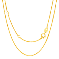 中国黄金（CHINA GOLD）18K金项链素链锁骨链肖邦链K金链子百搭款 黄K金链（约1g）