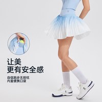 运动短裙女高腰防走光百褶速干跑步防晒网球羽毛球a字半身裙