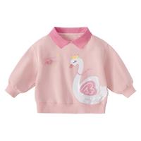儿童卫衣秋季女童卡通翻领衣服宝宝长袖秋装男童上衣