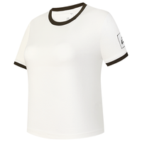 FILA 女装女式T恤女士基础简约柔软舒适户外运动圆领针织短袖上衣