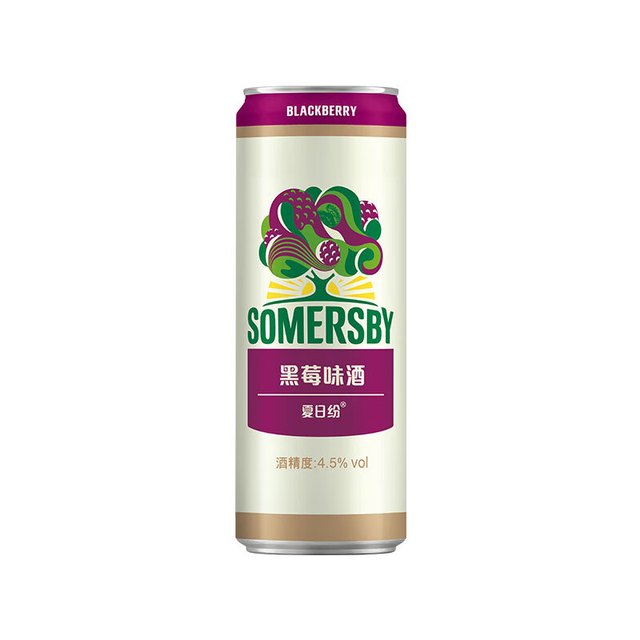 夏日纷 黑莓味果味西打酒 330ml*24罐 整箱装