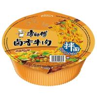 康师傅干拌面6盒/12盒卤香爆椒红烧麻辣香辣牛肉面多混合口味速食泡面 卤香牛肉面 【6碗干拌面】