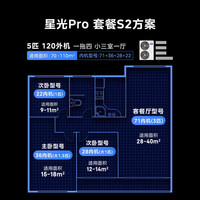 美的 中央空调 星光pro 中央空调 5匹 一拖四S2方案