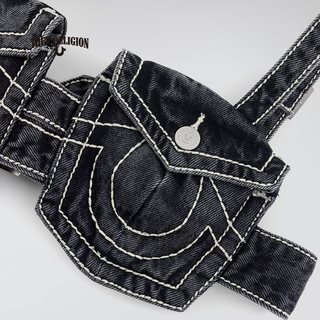 TrueReligion2024秋冬女士辣妹风吊带牛仔上衣 S 牛仔黑
