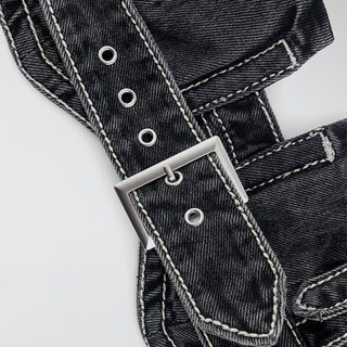 TrueReligion2024秋冬女士辣妹风吊带牛仔上衣 S 牛仔黑