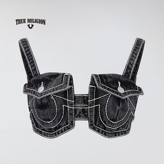 TrueReligion2024秋冬女士辣妹风吊带牛仔上衣 S 牛仔黑