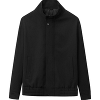 海澜之家 夹克男25立领通勤轻商务时尚系列外套男秋季 黑色68 L 175/92A 137