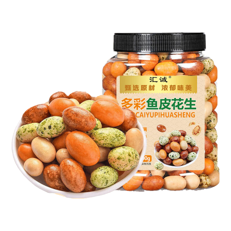 汇诚 鱼皮花生 400g 罐装