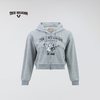 TrueReligion2024秋冬女士宽松休闲短款连帽衫 灰色 S
