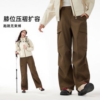 CAMEL/骆驼 拂袖紫 女 XL A25CZ19291 加绒保暖防风防水软壳裤