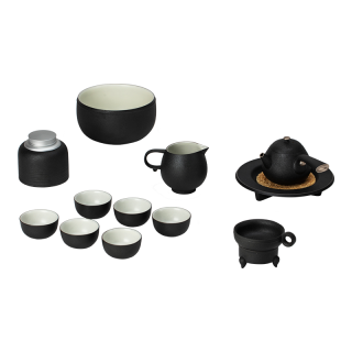 万仟堂 茶具高档  陶瓷功夫茶具套 茶壶约170cc茶杯约40cc