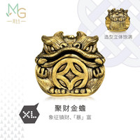 周生生聚财金蟾XL转运珠黄金Charme酷黑系列串珠 95521C定价
