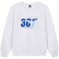 361° 童装男女童套头卫衣圆领亲肤2025秋季加绒长袖运动上衣