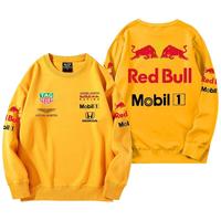 Supnba21f1赛车服长袖圆领卫衣男女秋冬装红牛车队加绒加厚宽松潮流上衣服 藏青色