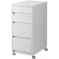 霜山SHIMOYAMA抽屉式收纳柜办公室A4文件柜储物柜家用桌下多层可移动置物柜 四层（面宽26*进深37*高58cm）