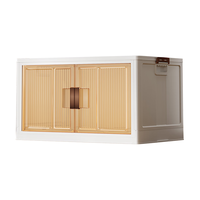 OES收纳柜储置物柜收纳箱带轮置简易零食柜衣柜子可折叠家用厨房柜子 【55面宽】折叠免安装/加粗加厚 五层【近期热销/性价比】