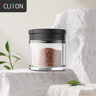 CLITON咖啡粉密封罐咖啡豆保存罐 奶粉茶叶储存储物罐子糖罐90ml 【90ml】玻璃粉罐带盖