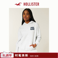HOLLISTER25秋冬季美式经典LOGO保暖抓绒连帽卫衣女装352-5208