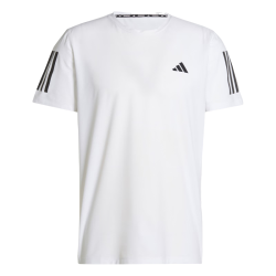 adidas 速干舒适跑步运动上衣圆领短袖T恤男装夏季阿迪达斯 白 L