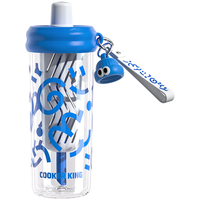 炊大皇塑料杯tritan材质防摔带吸管茶仓分离便携大容量水杯蓝色650ml 蓝色畅想 650ml
