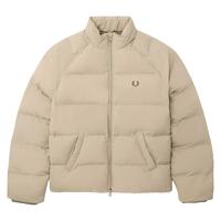 FRED PERRY 男士休闲夹克2025冬季立领拉链麦穗刺绣棉服外套