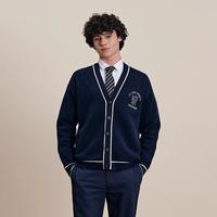 乐卡克 【网球系列】乐卡克法国公鸡秋冬中性V领针织开衫薄外套