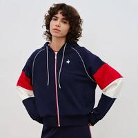 乐卡克 法国公鸡秋冬季女士宽松时尚潮流舒适连帽运动开衫