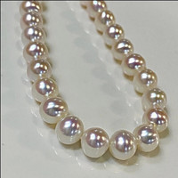 皇本海水珍珠项链日本AKOYA海水极强光近正圆国货之光 国货之光海水珍珠项链