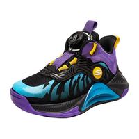 哈比熊童鞋春秋儿童篮球鞋男童运动鞋中大童球鞋AS7762WP 黑紫35码