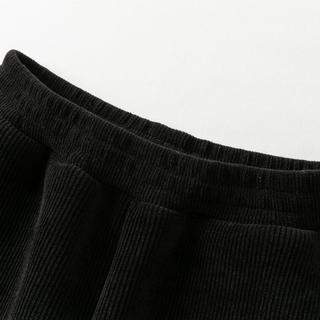 戴维贝拉 女童雪尼尔裤子秋冬儿童加绒阔腿裤中大童长裤
