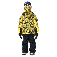 Vector儿童滑雪服套装单板加厚保暖防风防水男童户外雪服雪裤分体装备 印章拼贴【上衣】 1