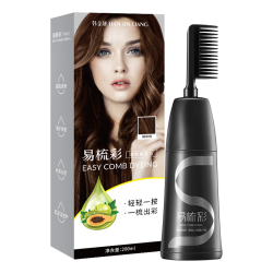 韩金靓 植物遮盖白发 染发膏  自然黑 180ml