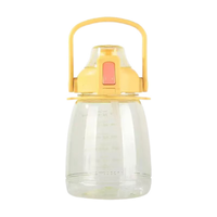 希乐大容量水杯Tritan吸管杯运动水壶刻度杯子塑料大肚杯上太黄1.1L 上太黄（款）1100ml