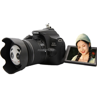  Canon/佳能 EOS系列 高清自拍 单反相机 标准变焦镜头 双卡 双电 RGB灯 皮套 专业三脚架  单镜头套机 18-55mm 白色 F4.0